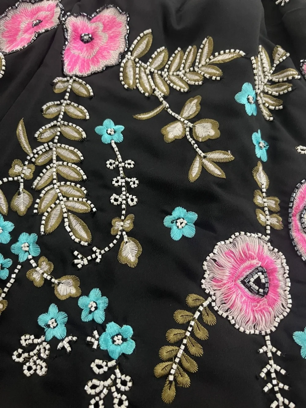 Gianni Bini woman’s Floral embroidered beaded stunning dress sz 10